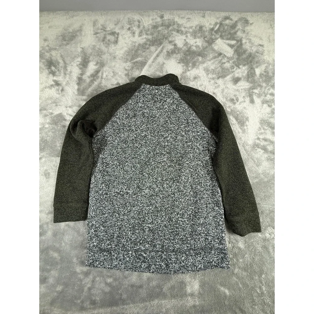 Old Navy Kids Boys XL 14 16 Gray Black Speckled Quarter Zip Pullover Sweater - Picture 4 of 7